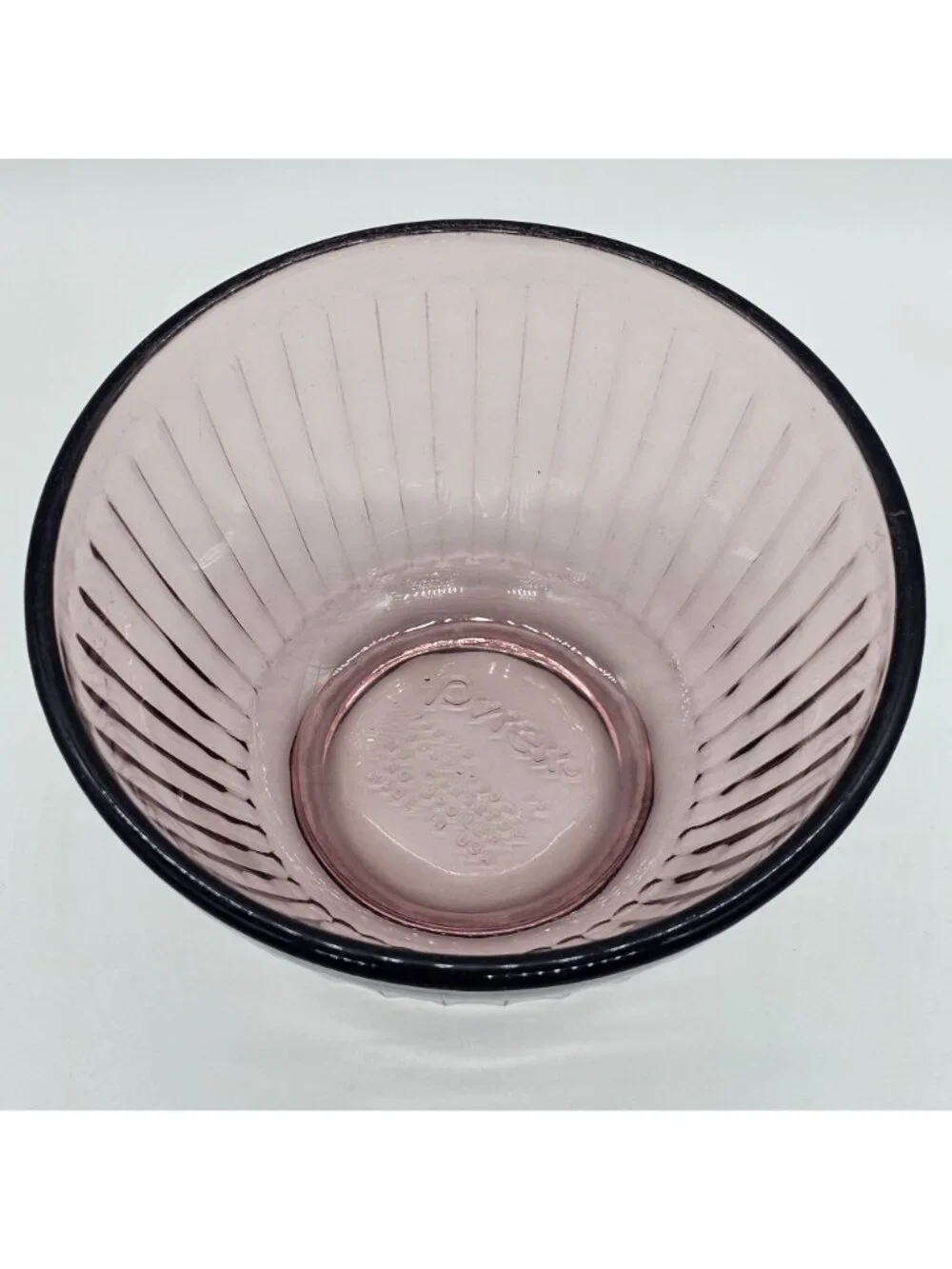 Pyrex Sculptured Cranberry Serving Bowl 7